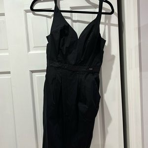 Black mini sweet heart neck dress